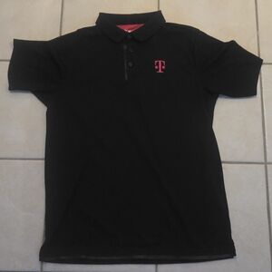Black Polo Shirt with Pink T-Mobile Logo